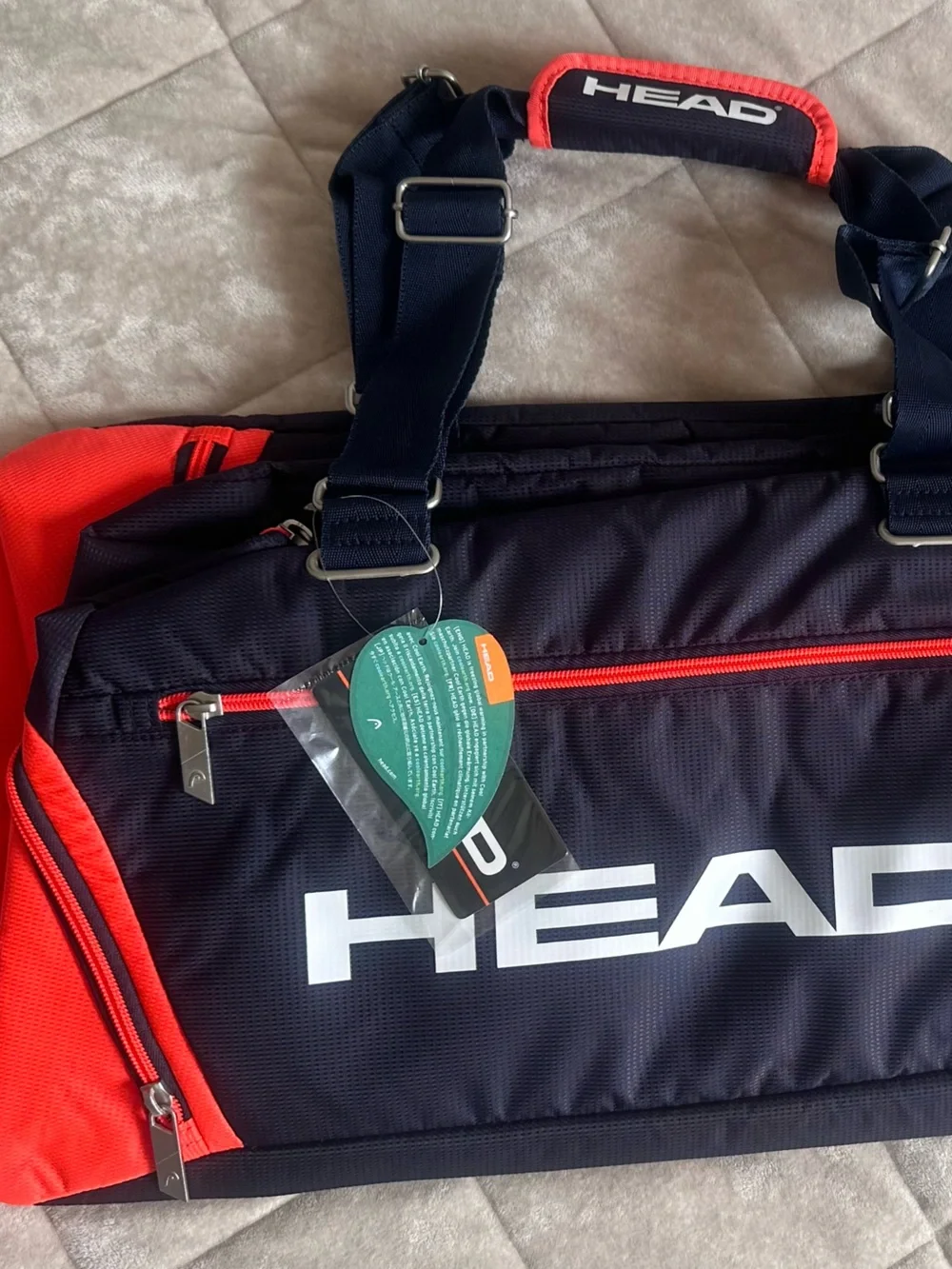HEAD Navy Duffel Bag with Red Accents